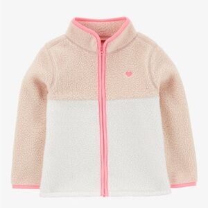 OshKosh B'gosh White and Cream Zipper Jacket, 18M